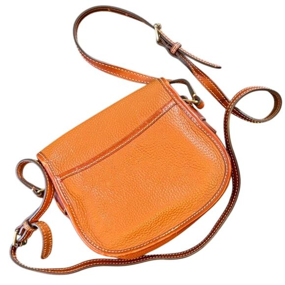 Authentic Dooney & Bourke Tan Leather Crossbody Handbag/Purse, EUC - Picture 2 of 7